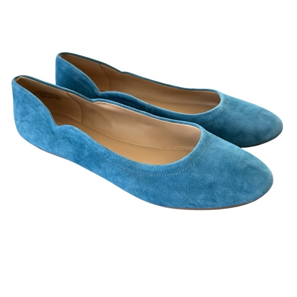 Violet & Red Womens 9M Wilma‎ Blue Suede Flats Shoes Work Casual Church